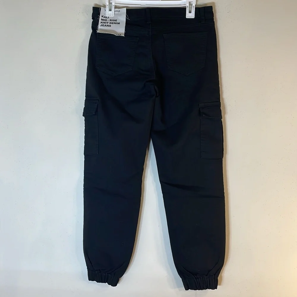Black Cargo Jogger Jeans - Picture 8 of 10